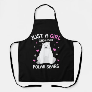 Nur ein Mädchen, das Eisbären Liebe, Girls Polar B Schürze