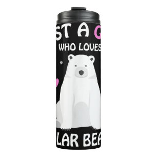 Nur ein Mädchen, das Eisbären Liebe, Girls Polar B Thermosbecher