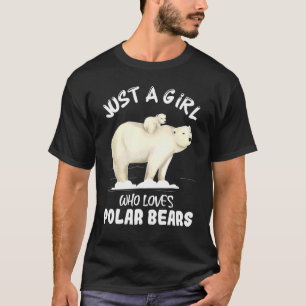 Nur ein Mädchen, das Eisbären Liebe, Niedlicher Ei T-Shirt