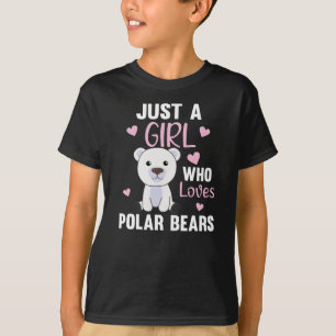 Nur ein Mädchen, das Eisbären Liebe - Niedlicher T-Shirt