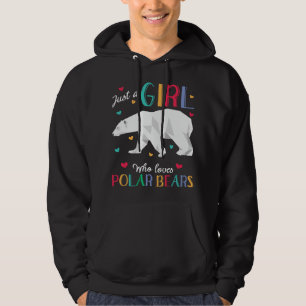 Nur ein Mädchen das Eisbären liebt T-Shirt Eisbär Hoodie