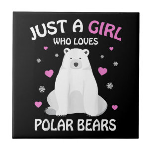 Nur Ein Mädchen Das Eisbären Mädchen Eisbär Liebt Fliese