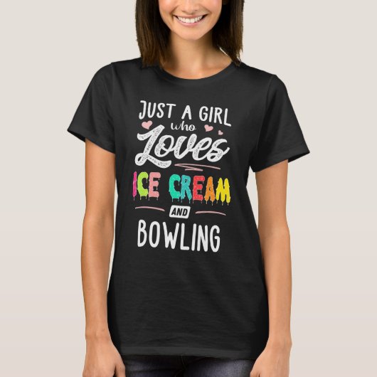 Nur ein Mädchen, das Eiscreme Liebe und Frauen Bow T-Shirt (Vorderseite)
