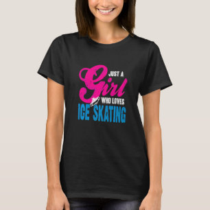 Nur ein Mädchen, das Eislaufen liebt, Vintage-Gesc T-Shirt