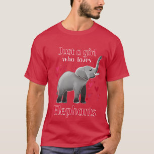 Nur ein Mädchen, das Elefanten Liebe 1 T-Shirt
