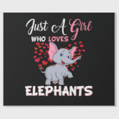 Nur ein Mädchen, das Elefanten Liebe Geschenkpapier (Flach)