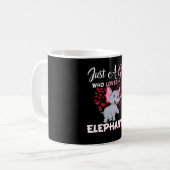 Nur ein Mädchen, das Elefanten Liebe Kaffeetasse (Vorderseite Links)