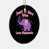 Nur ein Mädchen, das Elefanten Liebe Keramik Ornament (Rechts)