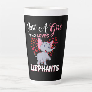 Nur ein Mädchen, das Elefanten Liebe Milchtasse