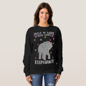 Nur ein Mädchen, das Elefanten Liebe, Niedlich Ele Sweatshirt (Vorne ganz)