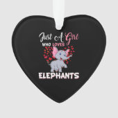 Nur ein Mädchen, das Elefanten Liebe Ornament (Vorderseite)