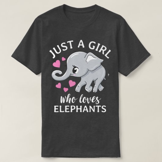 Nur ein Mädchen, das Elefanten Liebe T-Shirt (Design vorne)