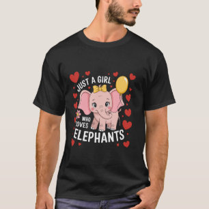 Nur ein Mädchen, das Elefanten liebt, lustiges Tie T-Shirt