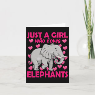 Nur ein Mädchen, das Elefanten Zoo Elephant Conse  Karte