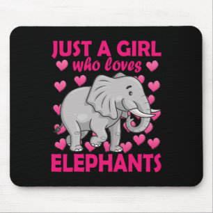Nur ein Mädchen, das Elefanten Zoo Elephant Conse Mousepad