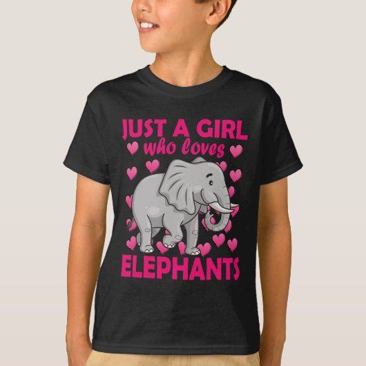 Nur ein Mädchen, das Elefanten Zoo Elephant Liebe T-Shirt (Vorderseite)