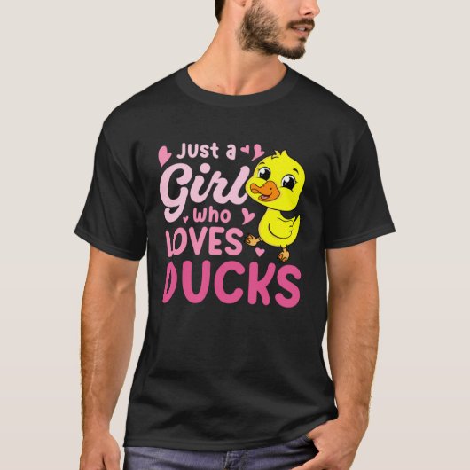 Nur ein Mädchen, das Enten Liebe, den landwirtscha T-Shirt (Vorderseite)