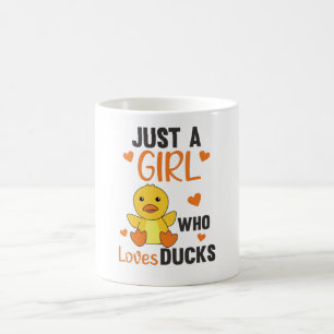 Nur ein Mädchen, das Enten Liebe - Niedliche Tier Kaffeetasse