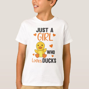 Nur ein Mädchen, das Enten Liebe - Niedliche Tiere T-Shirt