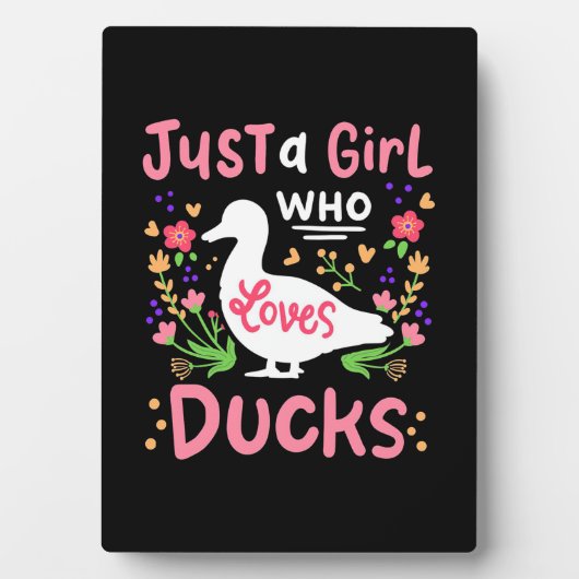 Nur ein Mädchen, das Enten Lieben Fotoplatte (Vorderseite)