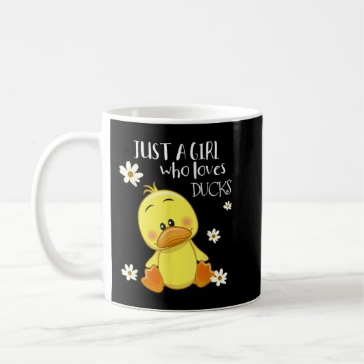 Nur ein Mädchen, das Enten Lieben - Niedliche Ente Kaffeetasse (Links)