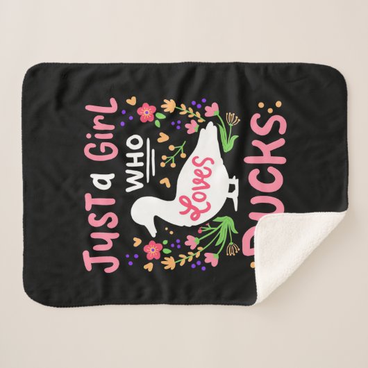 Nur ein Mädchen, das Enten Lieben Sherpadecke (Vorderseite (Horizontal))