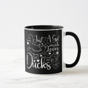 Nur ein Mädchen, das Enten liebt, süße Entenbesitz Tasse