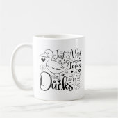 Nur ein Mädchen, das Enten Niedliche Enten Liebe L Kaffeetasse (Links)