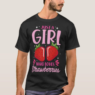 Nur ein Mädchen, das Erdbeeren Lieben Sweet Strawb T-Shirt