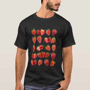 Nur ein Mädchen, das Erdbeeren liebt, süße Beerenl T-Shirt