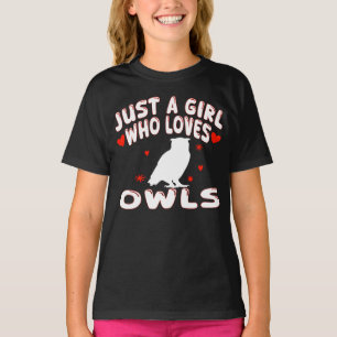 Nur ein Mädchen, das Eulen liebt T-Shirt