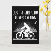 Nur ein Mädchen, das Fahrrad-Lieben-Geschenk macht Karte (Gelbe Blume)