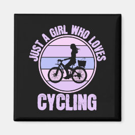Nur ein Mädchen, das Fahrrad-Lieben macht Magnet