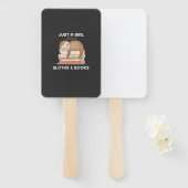 Nur ein Mädchen, das Faultiere und Bücher liebt Re Fächer (Vorne und Hinten)