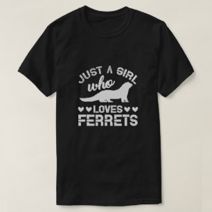 Nur ein Mädchen, das Ferret Lieben T-Shirt