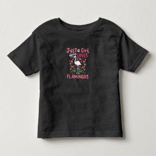 Nur ein Mädchen, das Flamingo Lieben Kleinkind T-shirt