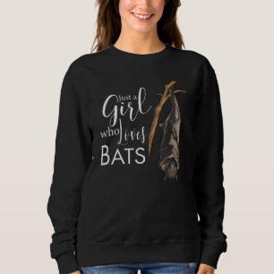 Nur Ein Mädchen Das Fledermäuse Liebt I Süße Flede Sweatshirt