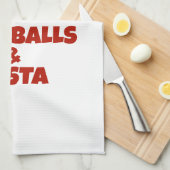 Nur ein Mädchen, das Fleischbällchen und Nudeln Li Geschirrtuch (Viertel Falte)