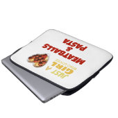 Nur ein Mädchen, das Fleischbällchen und Nudeln Li Laptopschutzhülle (Vorne Knopf)