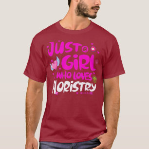 Nur ein Mädchen, das Floristik Premium liebt T-Shirt