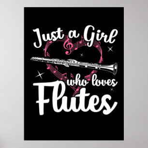 Nur ein Mädchen das Flöten liebt Poster