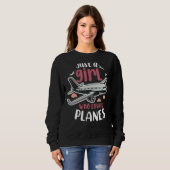 Nur ein Mädchen, das Flugzeug für den künftigen Fl Sweatshirt (Vorne ganz)