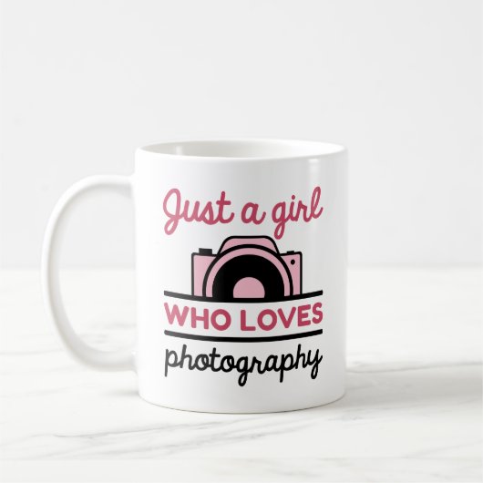 Nur ein Mädchen, das Fotografie Lieben Kaffeetasse (Links)