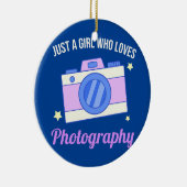 Nur ein Mädchen, das Fotokamera Lieben Keramik Ornament (Rechts)