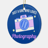 Nur ein Mädchen, das Fotokamera Lieben Keramik Ornament (Links)