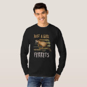 Nur ein Mädchen das Frettchen liebt 2 T-Shirt (Vorne ganz)