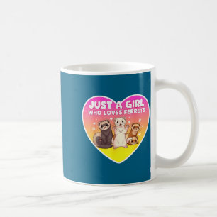 Nur ein Mädchen, das Frettchen liebt, süße Besitze Kaffeetasse