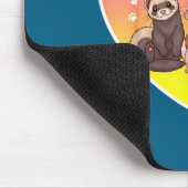 Nur ein Mädchen, das Frettchen liebt, süße Besitze Mousepad (Ecke)