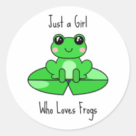 Nur ein Mädchen, das Freunde Liebe Runder Aufkleber