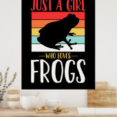 Nur ein Mädchen, das Frosch Liebe Poster (Küche)